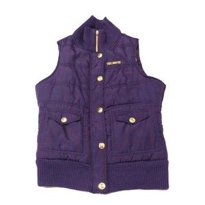 Apple Bottom Woman's Size Medium Purple, Green Lining Vest Gold Accents Y2K VTG